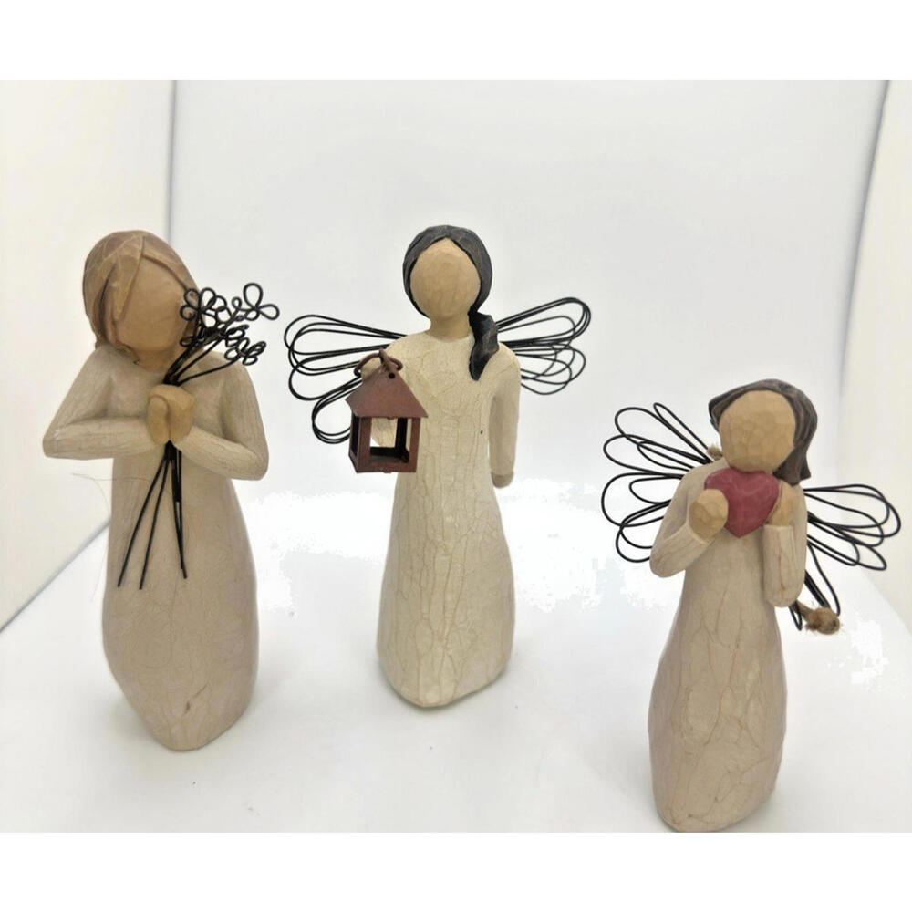 Lot of 3 Willow Tree Angels – Freindship, Angel of Hope, Angel of My Heart